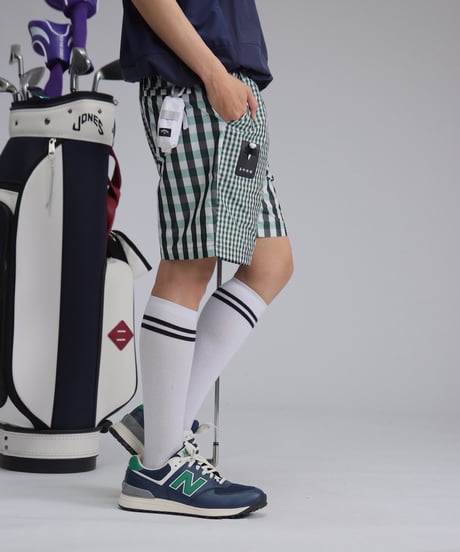 【ANTIQUAGOLF×STCH】UNISEX(ユニセックス)check half pants-green