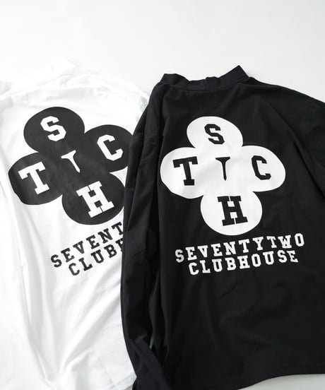 STCH ORIGINAL【 Clover logo mock neck-black 】