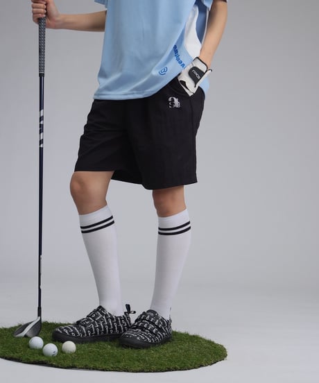 【ANTIQUAGOLF×STCH】UNISEX(ユニセックス)tech nylon shorts-black
