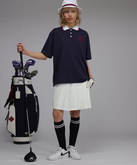 【 ANTIQUAGOLF×STCH 】Pleated Skirt-white
