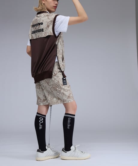 【 ANTIQUAGOLF×STCH 】paisley half pants-beige