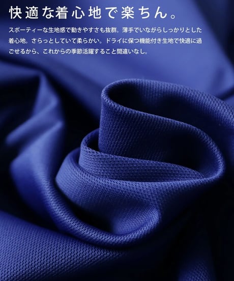 【ANTIQUAGOLF×STCH】UNISEX（ユニセックス）short sleeve hooded-blue