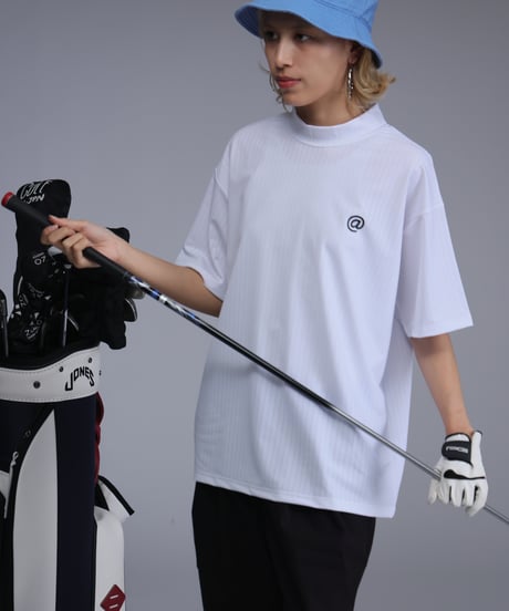 【 ANTIQUAGOLF×STCH 】printed short sleeve tops-white