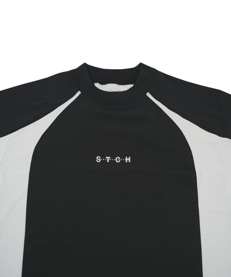 【ANTIQUAGOLF×STCH】UNISEX(ユニセックス)colored tech halfsleeve-black