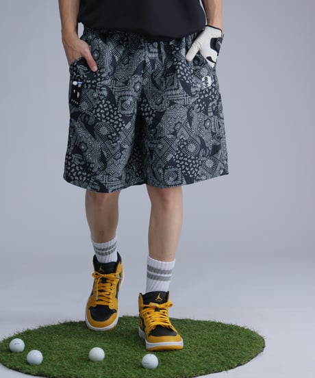 【 ANTIQUAGOLF×STCH 】paisley half pants-beige