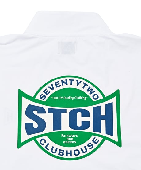 STCH ORIGINAL 【mock neck STCH FAIRWAYS & GREENS-white】