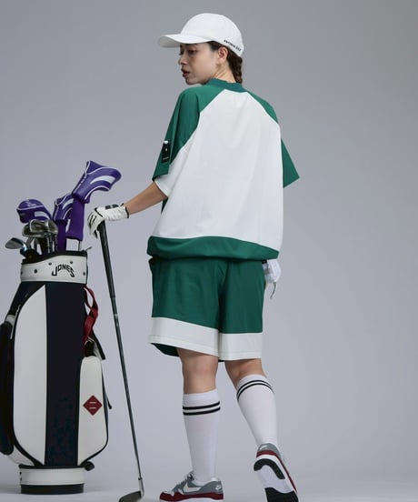 【ANTIQUAGOLF×STCH】UNISEX(ユニセックス)colored tech halfsleeve-green