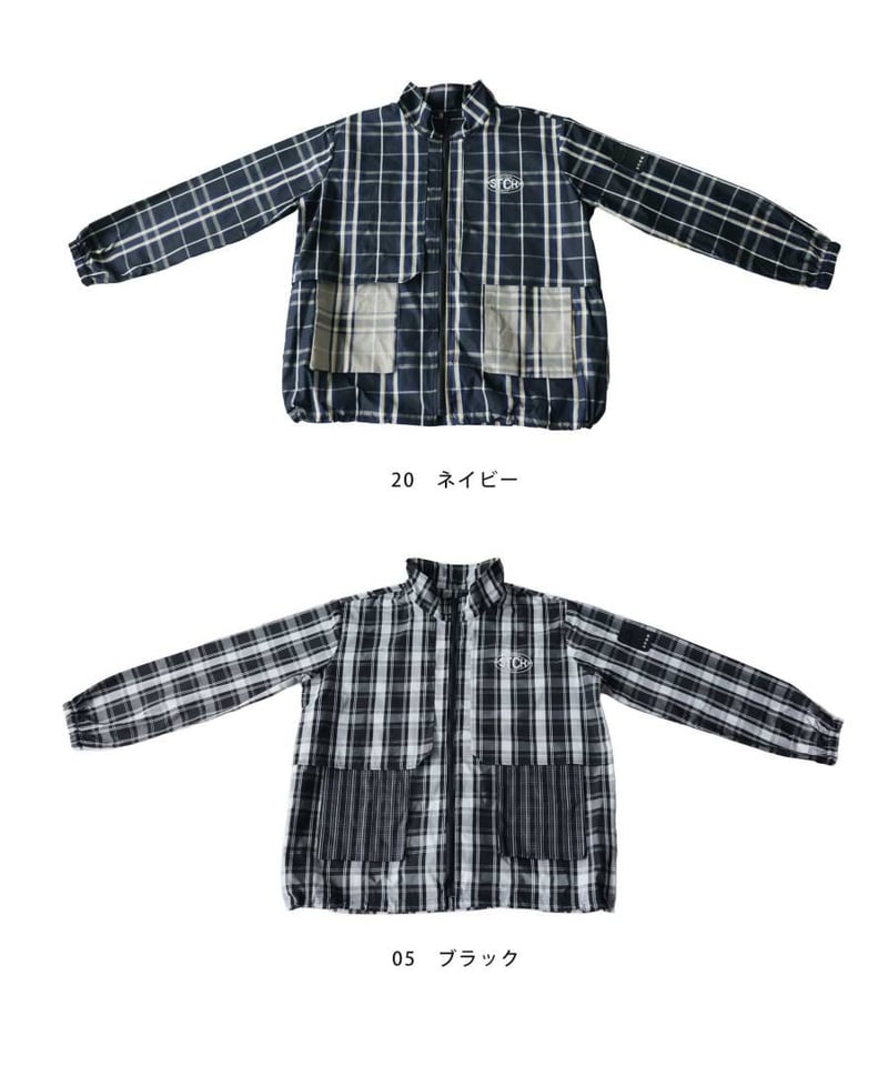 ANTIQUAGOLF×STCH】 Check Logo Tops-black | 【公式】