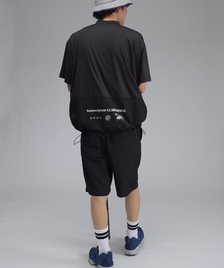 【ANTIQUAGOLF×STCH】UNISEX(ユニセックス)back design tops-black