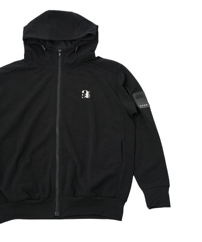 ANTIQUAGOLF×STCH】UNISEX(ユニセックス)zip hoodie-blac
