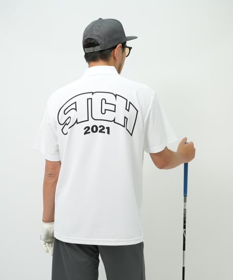 STCH ORIGINAL【STCH LOGO POLO-white】