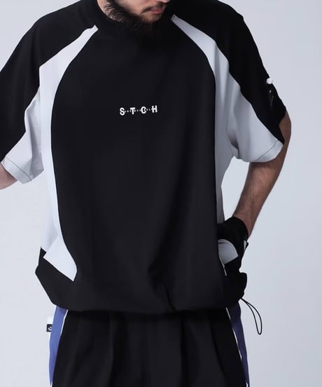【ANTIQUAGOLF×STCH】UNISEX(ユニセックス)colored tech halfsleeve-black