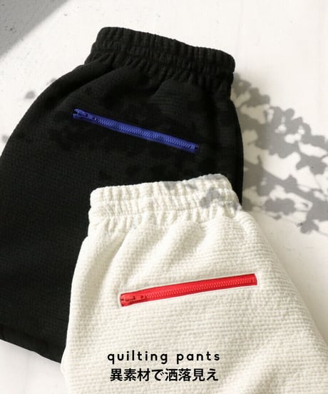 【ANTIQUAGOLF×STCH】LADIES（レディース）　quilt shortpants-black