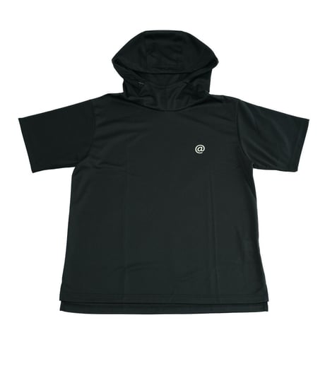 【ANTIQUAGOLF×STCH】UNISEX（ユニセックス）short sleeve hooded-black