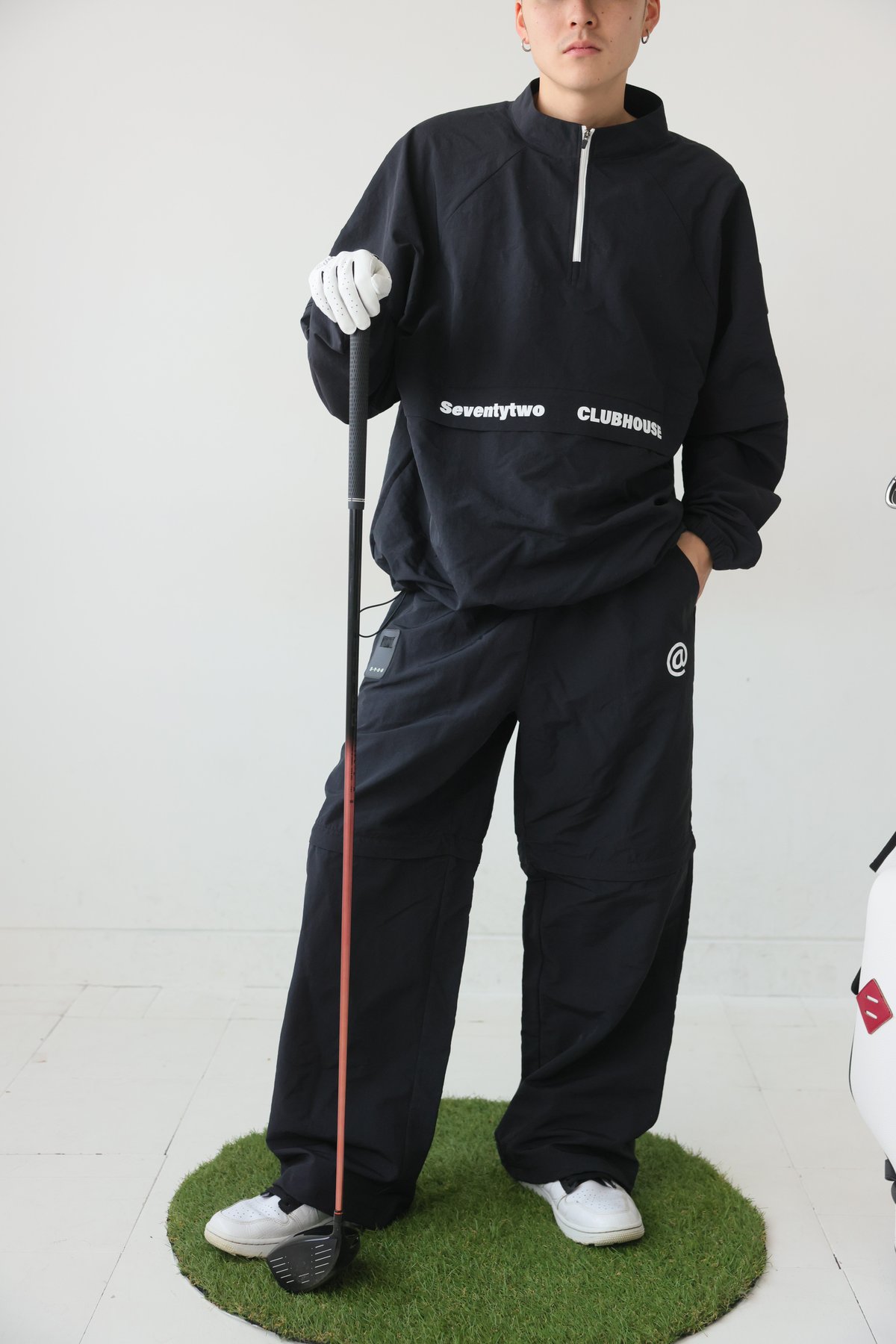 ANTIQUAGOLF×STCH 】regen switch 2waypants-blac