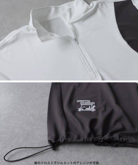 【ANTIQUA GOLF×STCH】Color block Tops-greenmix