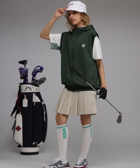 【 ANTIQUAGOLF×STCH 】Pleated Skirt-beige