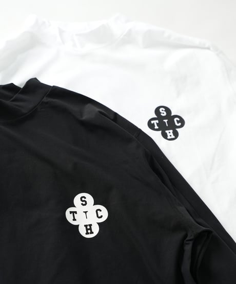 STCH ORIGINAL【 Clover logo mock neck-white 】
