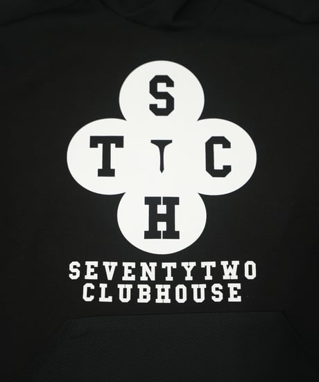 STCH  UNISEX（ユニセックス）【Clover logo hoodie-Black】