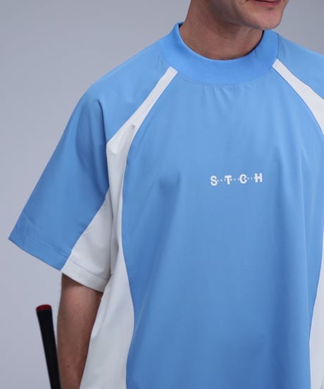 【ANTIQUAGOLF×STCH】UNISEX(ユニセックス)colored tech halfsleeve-blue