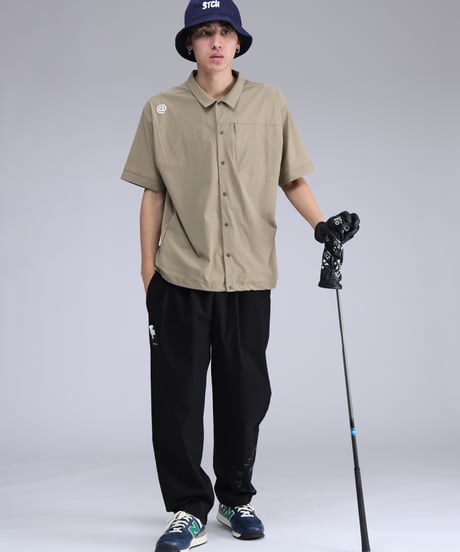 【 ANTIQUAGOLF×STCH 】color combination pants-black
