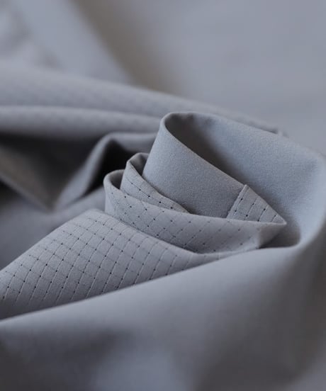【ANTIQUAGOLF×STCH】UNISEX（ユニセックス）ribbed coler tops-gray