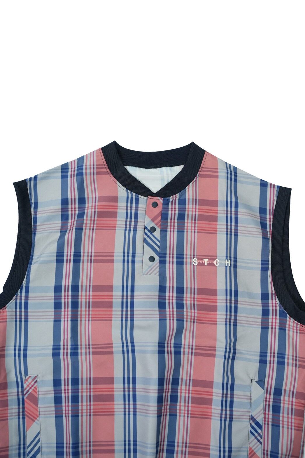 ANTIQUAGOLF×STCH】UNISEX（ユニセックス）check logo vest