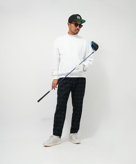 STCH【College Logo crew neck-white】