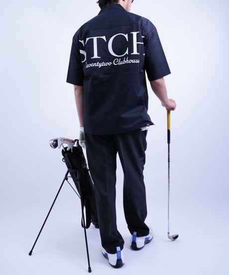 STCH【Twotuck wide pants-black】