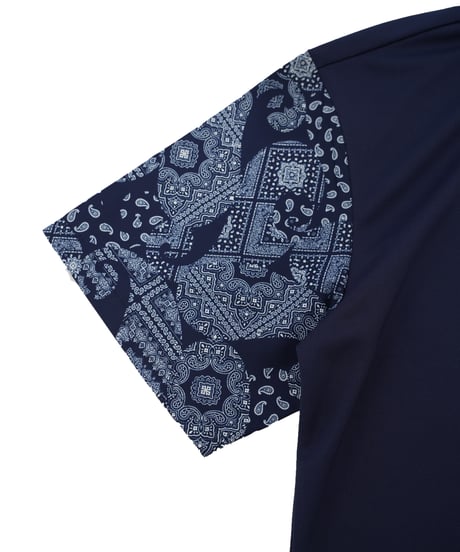 【 ANTIQUAGOLF×STCH 】paisley pattern polo-navy