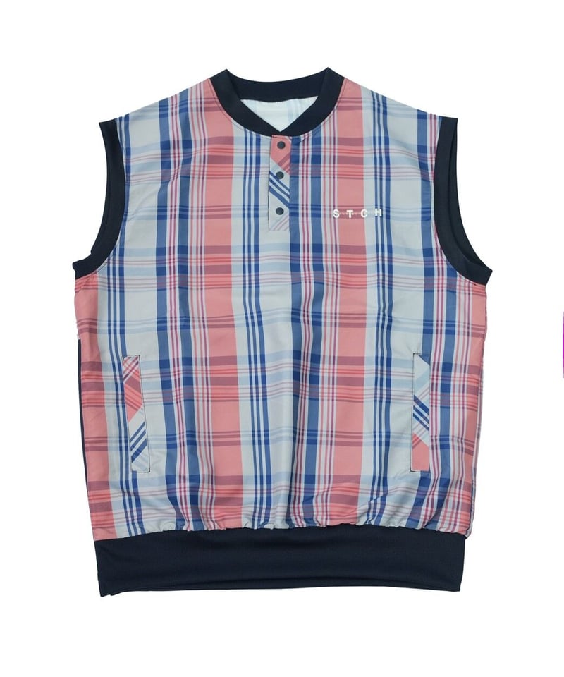 ANTIQUAGOLF×STCH】UNISEX（ユニセックス）check logo vest
