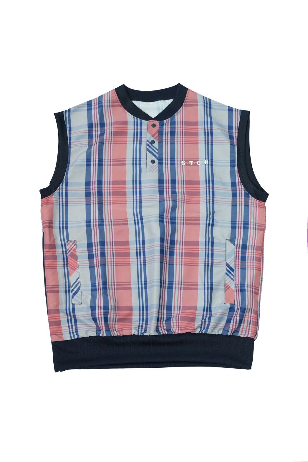 ANTIQUAGOLF×STCH】UNISEX（ユニセックス）check logo vest
