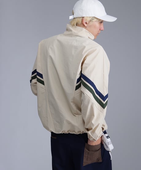 【ANTIQUAGOLF×STCH】Line design Pullover-beige