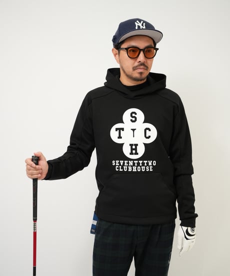STCH  UNISEX（ユニセックス）【Clover logo hoodie-Black】