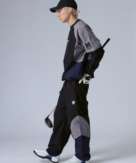 【ANTIQUAGOLF×STCH】Color block pants-black