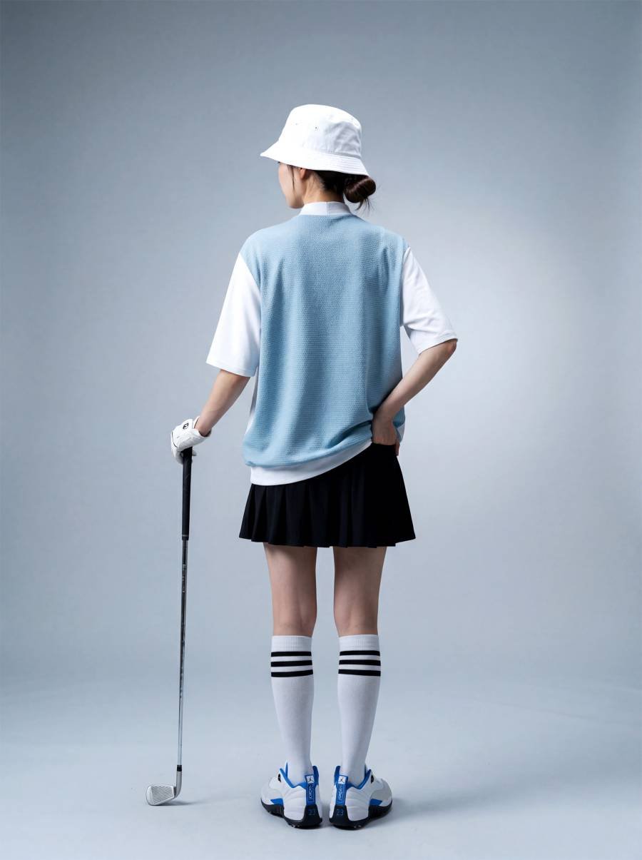 ANTIQUA GOLF×STCH】Mock Neck Tops-White | 【公式】S
