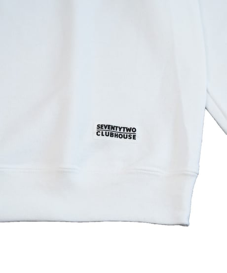 STCH【College Logo crew neck-white】