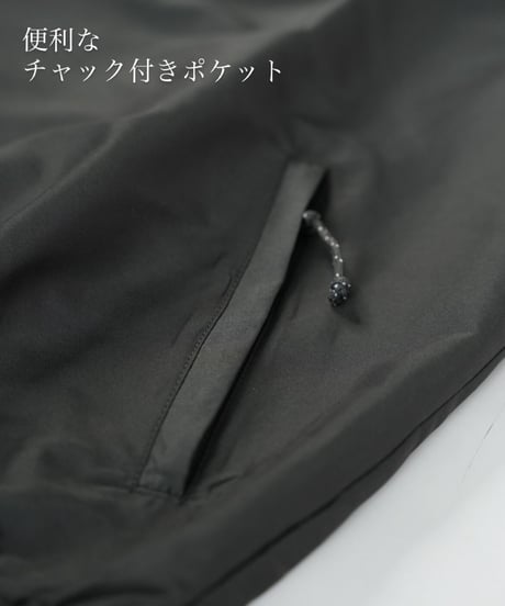 STCH 【college logo nylon vest- charcoal gray】