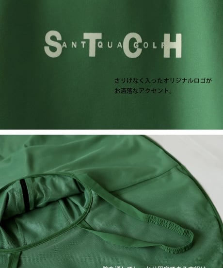 【ANTIQUAGOLF×STCH】UNISEX（ユニセックス）rain poncho-black