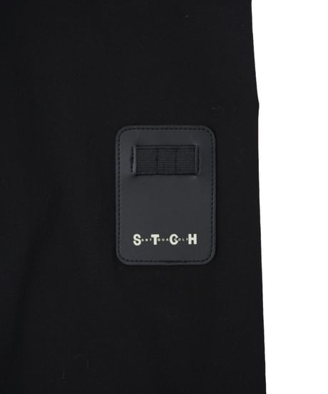 【ANTIQUAGOLF×STCH】v-neck logo tops-black