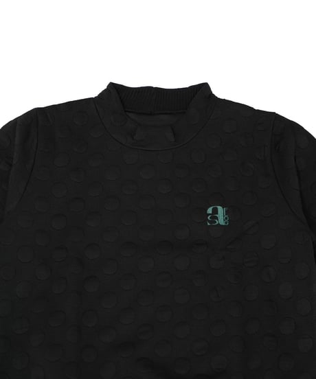 【ANTIQUAGOLF×STCH】dot layered tops-black