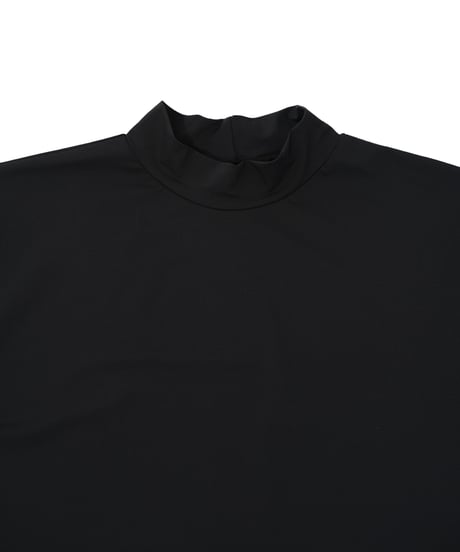 【ANTIQUAGOLF×STCH】UNISEX(ユニセックス)side logo mockneck tops-black