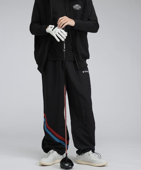 【ANTIQUAGOLF×STCH】UNISEX（ユニセックス） Asymmetric Line Pants-black
