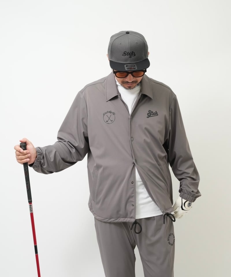 STCH オリジナル　コーチジャケット　パンツ　セットアップ　グレー　サイズL STCH ORIGINAL【Coach jacket-gray】 | 【公式】STCH ゴルフ