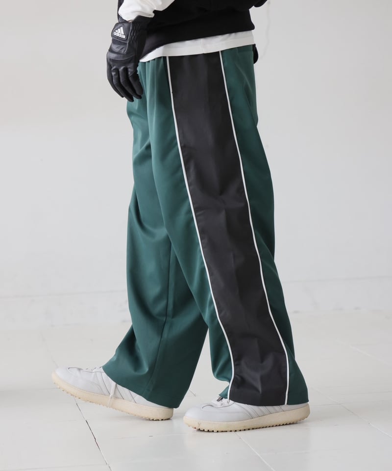 ANTIQUAGOLF×STCH】 color matching pants-green |