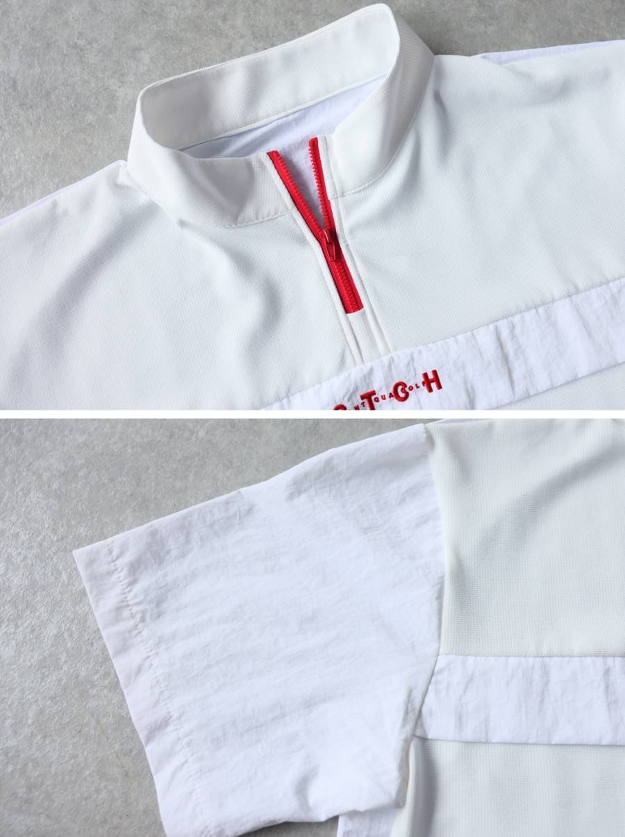 ANTIQUA GOLF×STCH】Half-Zip pullover-White | 【公