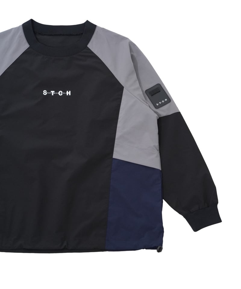【ANTIQUAGOLF×STCH】check logo pullover ANTIQUAGOLF×STCH】Color Block Pullover-black |