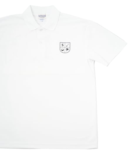 STCH ORIGINAL【STCH LOGO POLO-white】