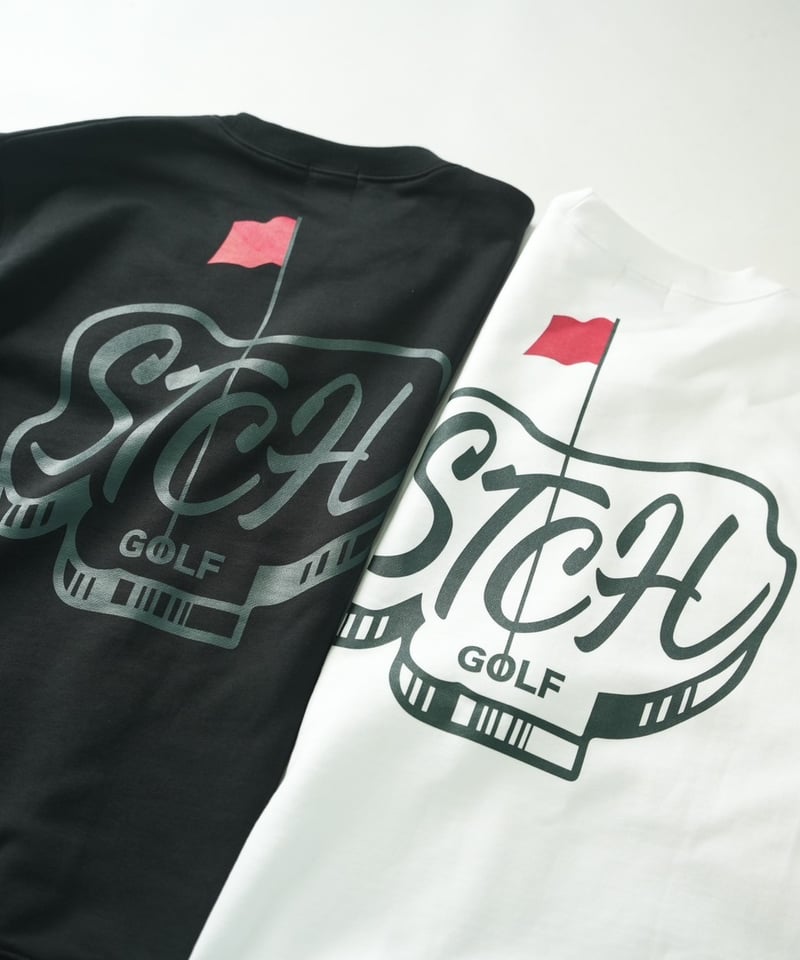 STCH UNISEX（ユニセックス）【Green logo crew neck-Black