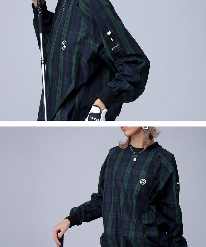 ANTIQUAGOLF×STCH】UNISEX（ユニセックス）check logo pull